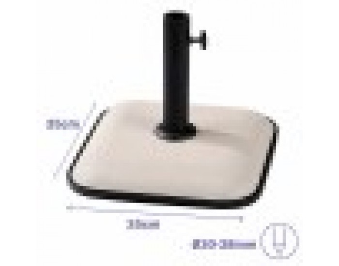 Base pour parapluie Marbueno Бял 35 x 5 x 35 cm Квадратек Base pour parapluie Marbueno Бял 35 x 5 x 35 cm Квадратек