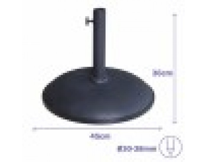 Base pour parapluie Marbueno Черен 45 x 36 x 45 cm Кръгъл Base pour parapluie Marbueno Черен 45 x 36 x 45 cm Кръгъл