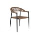 Стол Home ESPRIT Кафяв Черен Алуминий Pатан 56 x 60 x 78 cm Стол Home ESPRIT Кафяв Черен Алуминий Pатан 56 x 60 x 78 cm