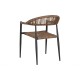Стол Home ESPRIT Кафяв Черен Алуминий Pатан 56 x 60 x 78 cm Стол Home ESPRIT Кафяв Черен Алуминий Pатан 56 x 60 x 78 cm