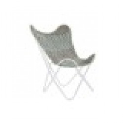 Aiatool DKD Home Decor Син Памук Мента Бял Желязо (74 x 65 x 90 cm) - Мебели за градина, Аксесоари и Чадъри