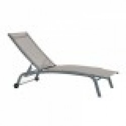 Lamamistool DKD Home Decor С колела Сив PVC Алуминий (187,5 x 64 x 97 cm) - Мебели за градина, Аксесоари и Чадъри