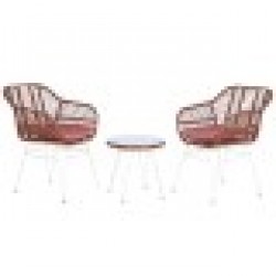 Комплект от маса с 2 стола DKD Home Decor 56 x 57,5 x 82 cm - Мебели за градина, Аксесоари и Чадъри