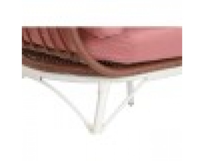 Градинско кресло DKD Home Decor 99 x 71 x 147 cm Метал теракота синтетичен ратан Бял