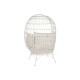 Градинско кресло DKD Home Decor Бял Метал синтетичен ратан 99 x 71 x 147 cm