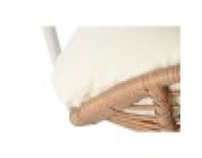 Комплект от Маса и 2 Кресла Home ESPRIT Бял Бежов Сив Метал Кристал синтетичен ратан 55 x 55 x 47 cm