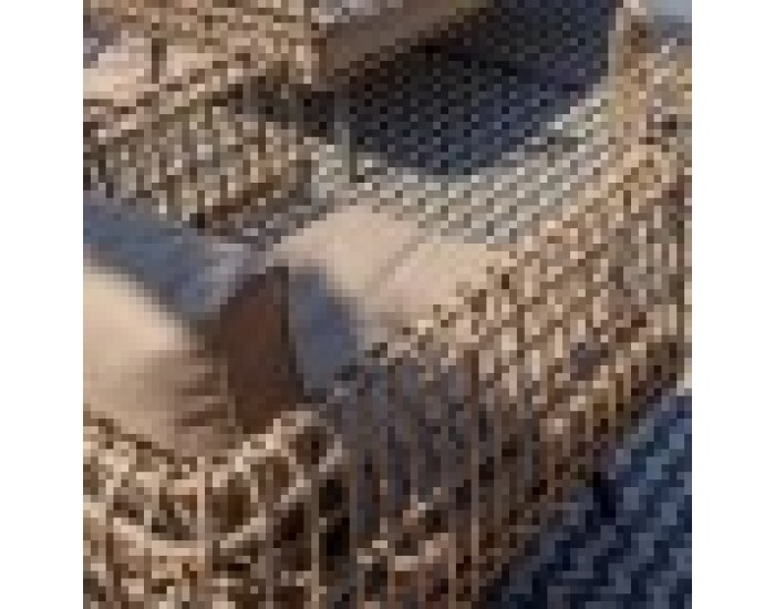 Двуместно канапе Ariki 161 x 84 x 67 cm синтетичен ратан Стомана