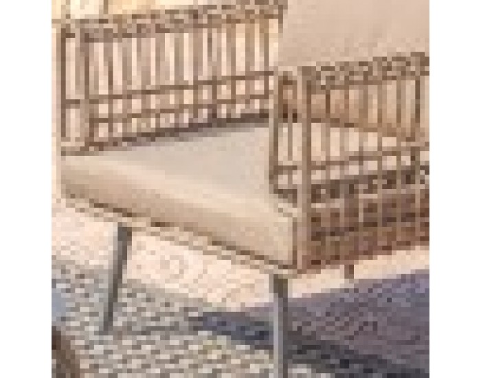 Двуместно канапе Ariki 161 x 84 x 67 cm синтетичен ратан Стомана