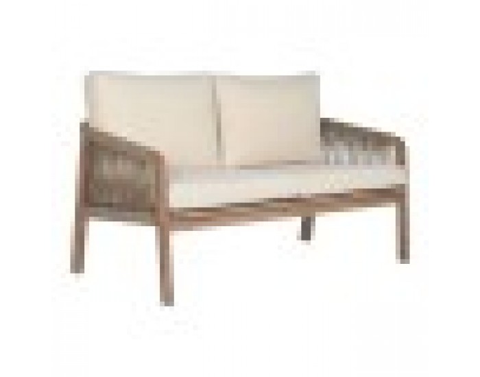 Комплект от Маса и 3 Кресла Home ESPRIT Кафяв Въже Aкациево дърво 138 x 79 x 83 cm Комплект от Маса и 3 Кресла Home ESPRIT Кафяв Въже Aкациево дърво 138 x 79 x 83 cm