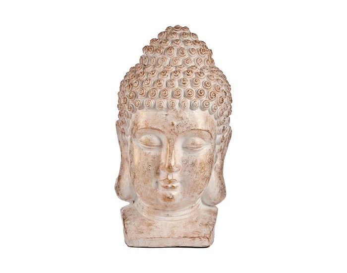 Decorative Figure for Garden Буда Глава Бял/Златен Полирезин (35 x 65,5 x 38 cm) Decorative Figure for Garden Буда Глава Бял/Златен Полирезин (35 x 65,5 x 38 cm)