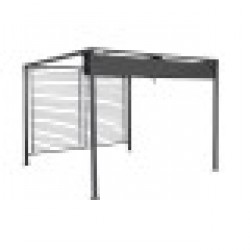 Пергола DKD Home Decor Сив 300 x 300 x 230 cm Стомана - Външно осветление, Мрежи и Декорация