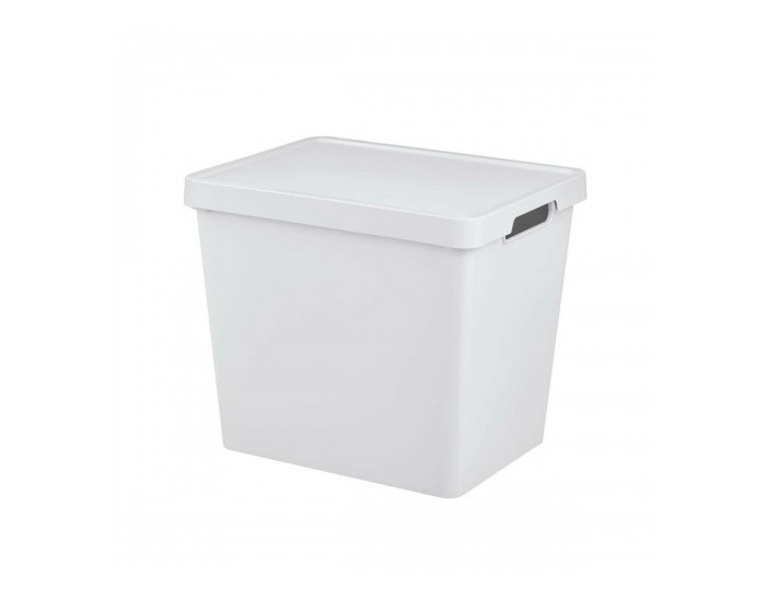 Кутия за Съхранение с Капак Tontarelli Maya Бял 23,9 L 36 x 28 x 31,1 cm