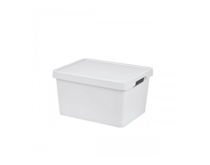 Кутия за Съхранение с Капак Tontarelli Maya Бял 16,2 L 36 x 28 x 20 cm