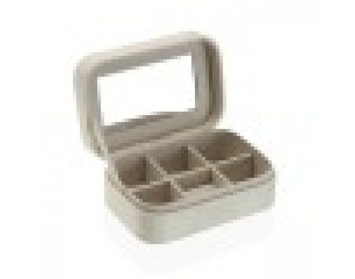 Кутия за бижута Versa Сметана Дървен Огледало Дървен MDF 10 x 6 x 14,7 cm