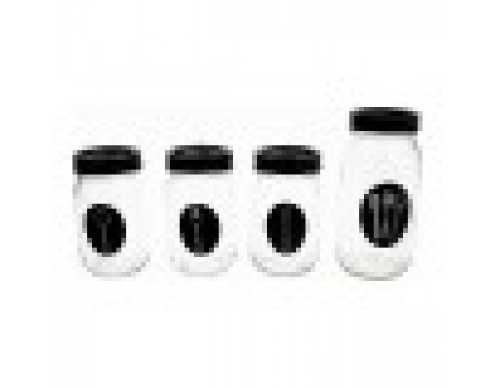 Органайзер за Прибори Черен Метал Прозрачен Cтъкло 9 x 9 x 17 cm (4 pcs)