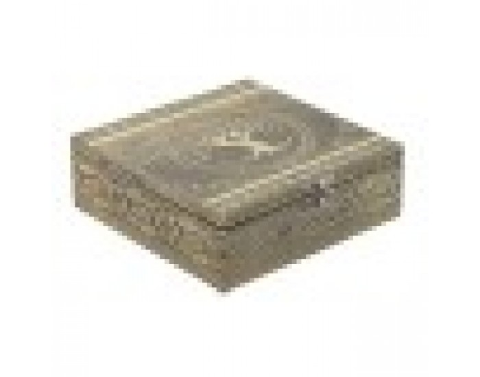 Кутия за бижута Home ESPRIT Бял Шампанско Дървен Алуминий 18 x 18 x 6 cm