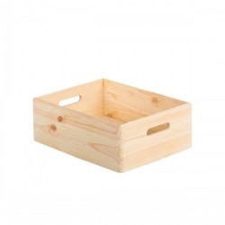 Многофункционална Кутия Astigarraga CBS403023 Естествен Бор (40 x 30 x 14 cm) - Кутии, Органайзери и Други продукти за съхранение