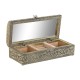 Кутия за бижута Home ESPRIT Бял Шампанско Дървен Алуминий 22,5 x 10 x 6,5 cm Кутия за бижута Home ESPRIT Бял Шампанско Дървен Алуминий 22,5 x 10 x 6,5 cm