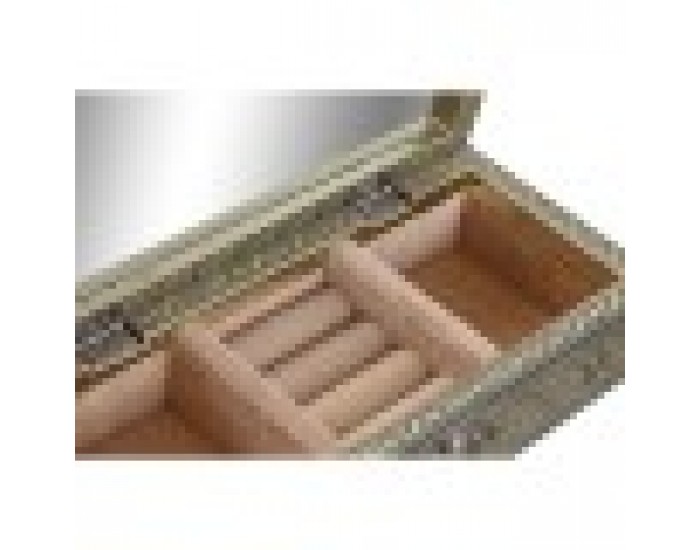 Кутия за бижута Home ESPRIT Бял Шампанско Дървен Алуминий 22,5 x 10 x 6,5 cm Кутия за бижута Home ESPRIT Бял Шампанско Дървен Алуминий 22,5 x 10 x 6,5 cm