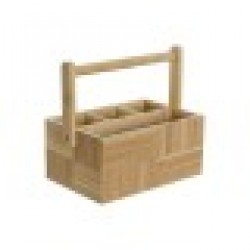 Органайзер за Прибори DKD Home Decor Естествен Бамбук 27 x 16,5 x 11,5 cm - Кутии, Органайзери и Други продукти за съхранение