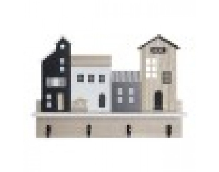 Лавица DKD Home Decor Поставка за палто Дървен (39 x 9 x 27 cm)