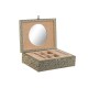 Кутия за бижута Home ESPRIT Бял Шампанско Дървен Алуминий 22,5 x 17,5 x 7,6 cm Кутия за бижута Home ESPRIT Бял Шампанско Дървен Алуминий 22,5 x 17,5 x 7,6 cm
