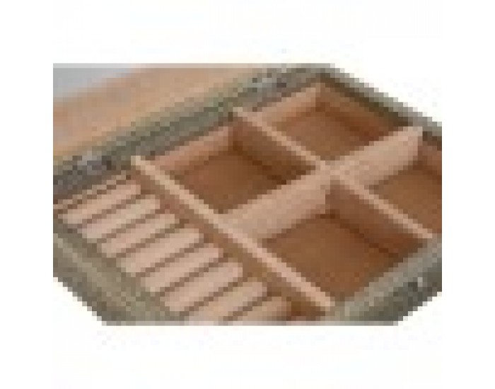 Кутия за бижута Home ESPRIT Бял Шампанско Дървен Алуминий 27,5 x 20 x 5,4 cm