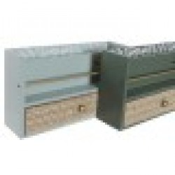 Многофункционален Органайзер DKD Home Decor Мента Зелен Полипропилен (PP) Дървен MDF (2 pcs) (30 x 9 x 17 cm) - Кутии, Органайзери и Други продукти за съхранение