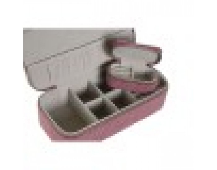 Кутия за бижута Home ESPRIT Сметана Пурпурен цвят 20,5 x 10 x 6 cm (2 Части)