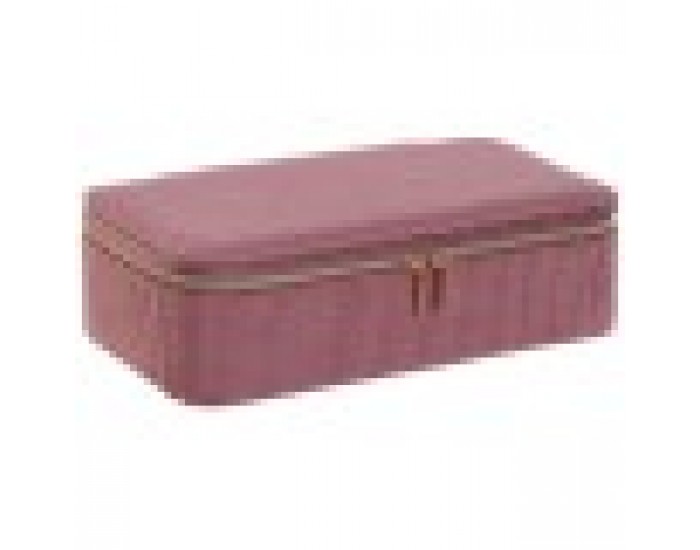 Кутия за бижута Home ESPRIT Сметана Пурпурен цвят 20,5 x 10 x 6 cm (2 Части)