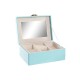 Кутия за бижута DKD Home Decor Зелен PU Дървен MDF (23 x 17 x 10 cm)