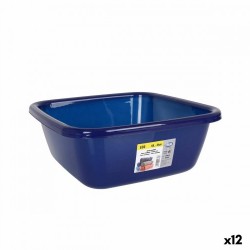 Купа за Измиване Dem Eco Син 10 L Квадратек 34 x 34 x 13 cm (12 броя) - Кутии, Органайзери и Други продукти за съхранение
