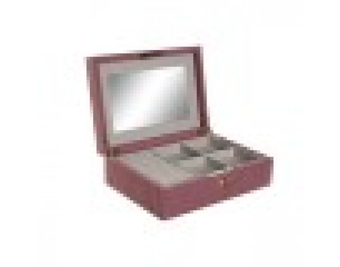 Кутия за бижута Home ESPRIT Сметана Пурпурен цвят 27 x 19 x 9 cm