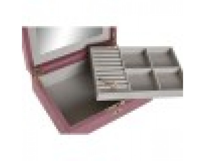 Кутия за бижута Home ESPRIT Сметана Пурпурен цвят 27 x 19 x 9 cm
