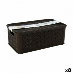 Кутия за Съхранение с Капак Tontarelli Arianna 29,5 x 16,5 x 11 cm (8 броя) - Кутии, Органайзери и Други продукти за съхранение