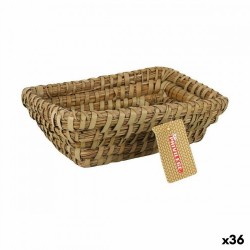 Многофункционална Кошница Privilege Korne Кафяв плетена ракита Квадратен 20 x 15 x 7 cm (36 броя) - Кутии, Органайзери и Други продукти за съхранение