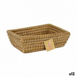 Многофункционална Кошница Privilege Korne Кафяв плетена ракита Квадратен 30 x 23 x 9 cm (12 броя) - Кутии, Органайзери и Други продукти за съхранение