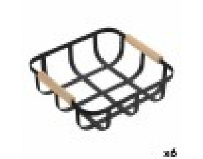 Многофункционална Кошница Confortime Черен 23 x 23 x 8 cm (6 броя) Многофункционална Кошница Confortime Черен 23 x 23 x 8 cm (6 броя)