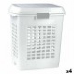 Кош за Мръсни Дрехи Бял 50 L (4 броя) - Кутии, Органайзери и Други продукти за съхранение