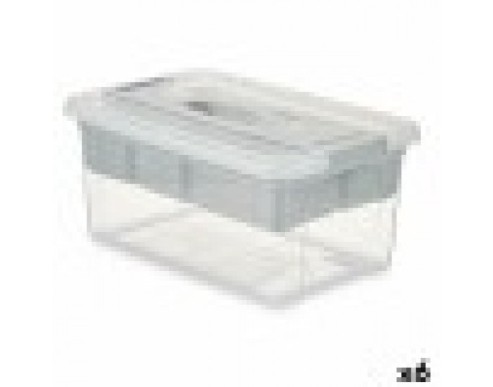Многофункционална Кутия Сив Прозрачен Пластмаса 9 L 35,5 x 17 x 23,5 cm (6 броя)