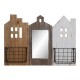 поставка за списания DKD Home Decor Метал Дърво от пауловния (57 x 10 x 40 cm)