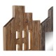 поставка за списания DKD Home Decor Метал Дърво от пауловния (57 x 10 x 40 cm)
