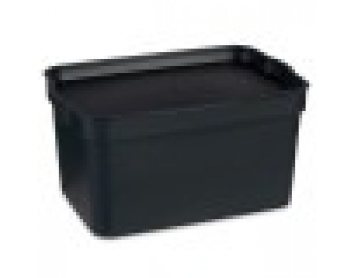 Кутия за Съхранение с Капак Антрацит Пластмаса 2,3 L 13,5 x 11 x 20 cm (24 броя)