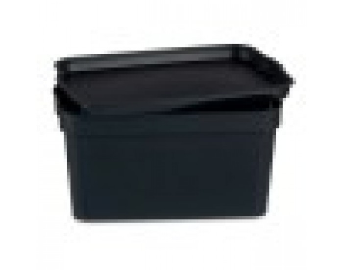 Кутия за Съхранение с Капак Антрацит Пластмаса 2,3 L 13,5 x 11 x 20 cm (24 броя)