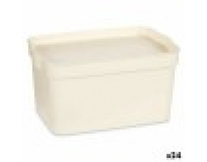 Кутия за Съхранение с Капак Сметана Пластмаса 2,3 L 13,5 x 11 x 20 cm (24 броя) Кутия за Съхранение с Капак Сметана Пластмаса 2,3 L 13,5 x 11 x 20 cm (24 броя)