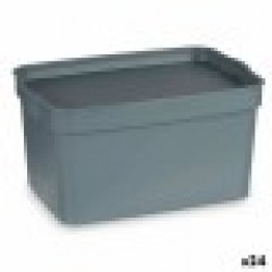 Многофункционална Кутия Сив Пластмаса 2,3 L (13,5 x 11 x 20 cm) (24 броя) - Кутии, Органайзери и Други продукти за съхранение