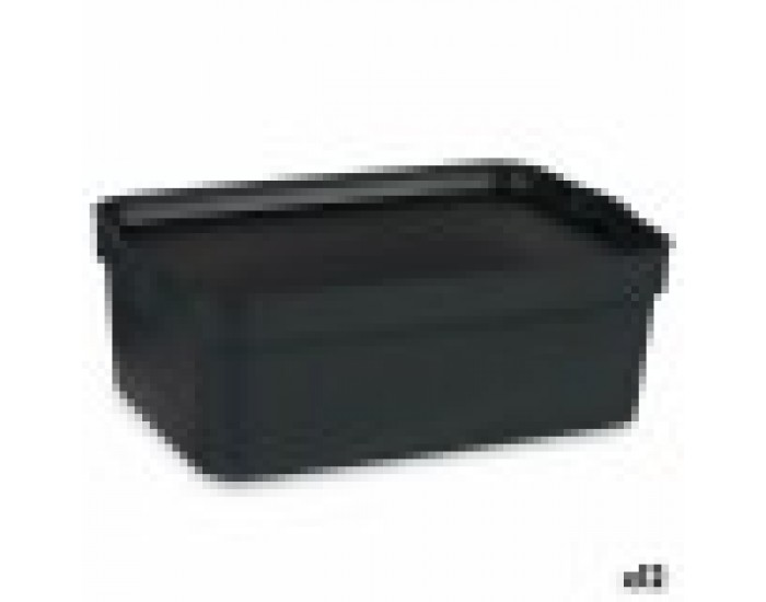 Кутия за Съхранение с Капак Антрацит Пластмаса 6 L 21 x 11 x 32 cm (12 броя)