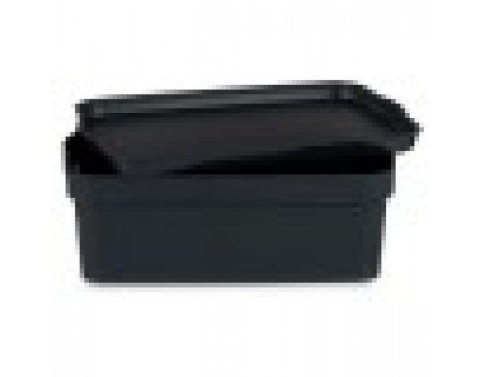 Кутия за Съхранение с Капак Антрацит Пластмаса 6 L 21 x 11 x 32 cm (12 броя)