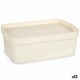 Кутия за Съхранение с Капак Сметана Пластмаса 6 L 21,5 x 11 x 31,5 cm (12 броя) Кутия за Съхранение с Капак Сметана Пластмаса 6 L 21,5 x 11 x 31,5 cm (12 броя)