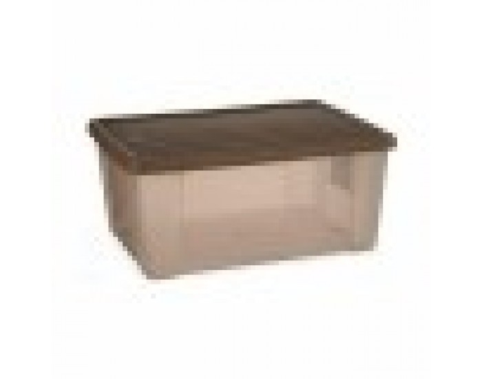 Кутия за Съхранение с Капак Stefanplast Elegance Кафяв Пластмаса 29 x 17 x 39 cm (6 броя)
